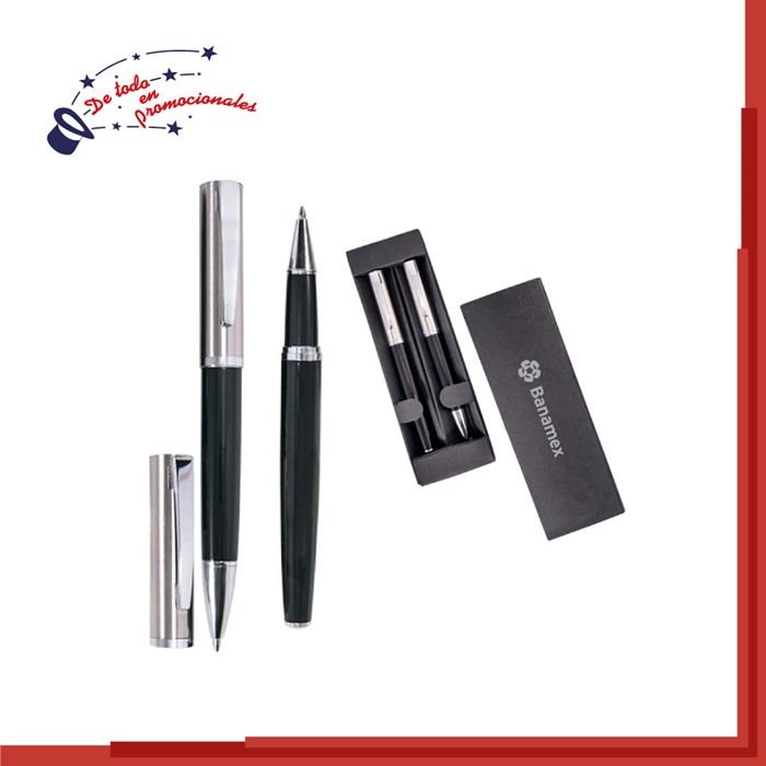 Set de Bolígrafos Metálicos de Acero Modelo D-A2314
