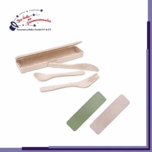 Set de Cubiertos Ecológicos con Estuche Modelo D-A2682
