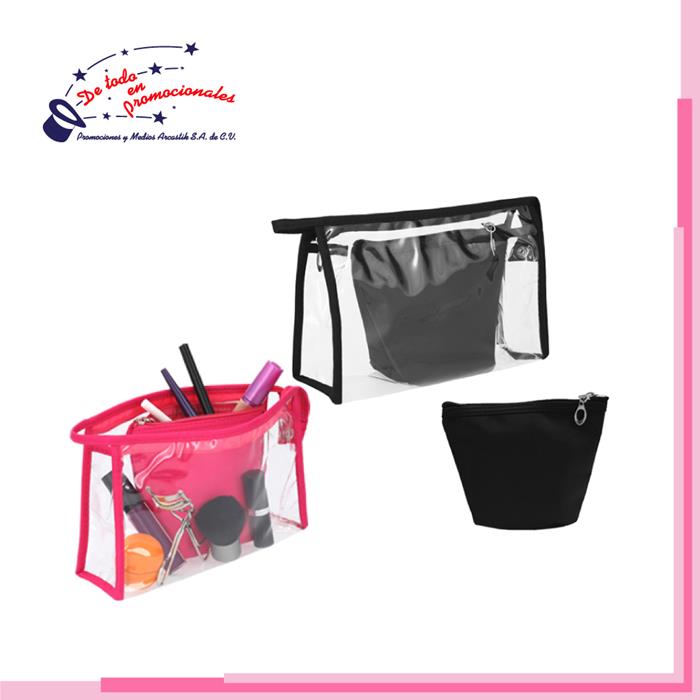 Cosmetiquera de Plástico con Cierre Modelo E-CP043