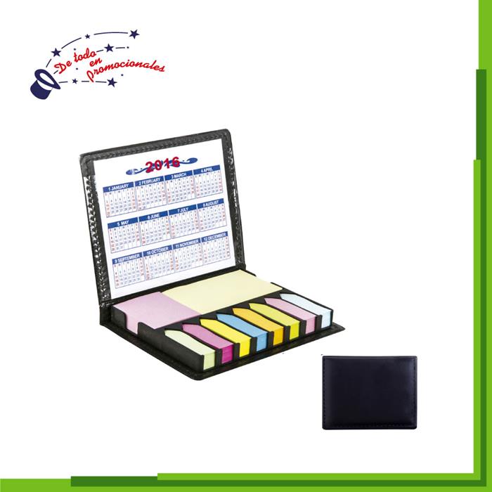 Estuche con Block de Notas Adhesivas y Calendario Modelo E-O012