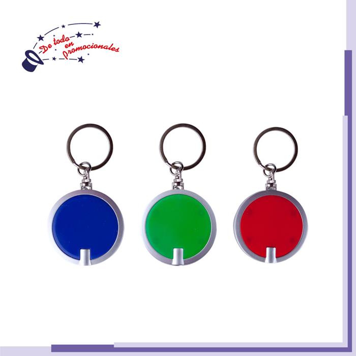 Llavero de Plástico Circular LED Modelo E-PK003