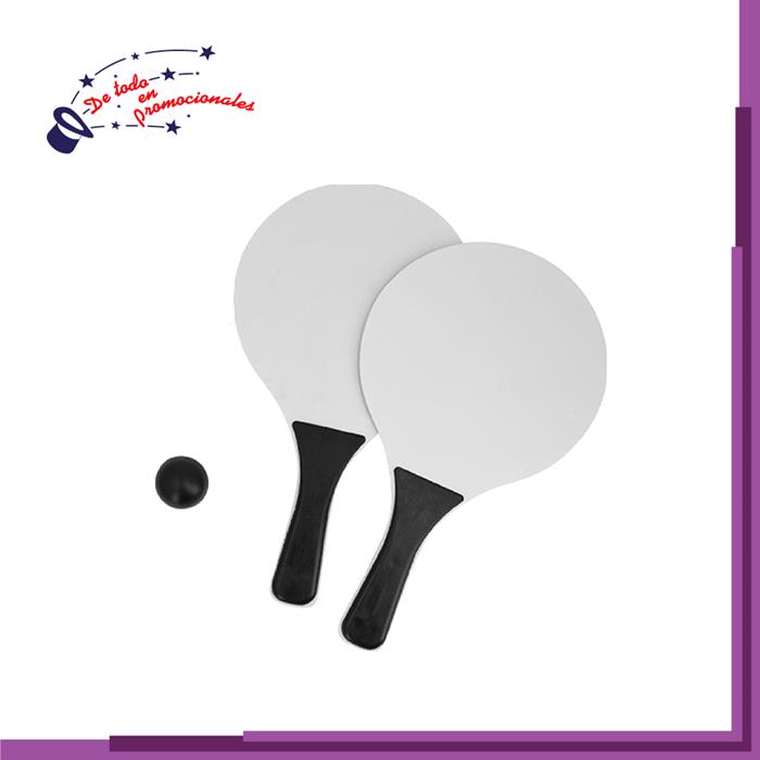 Juego de 2 Raquetas de Madera para Playa Modelo E-TL007